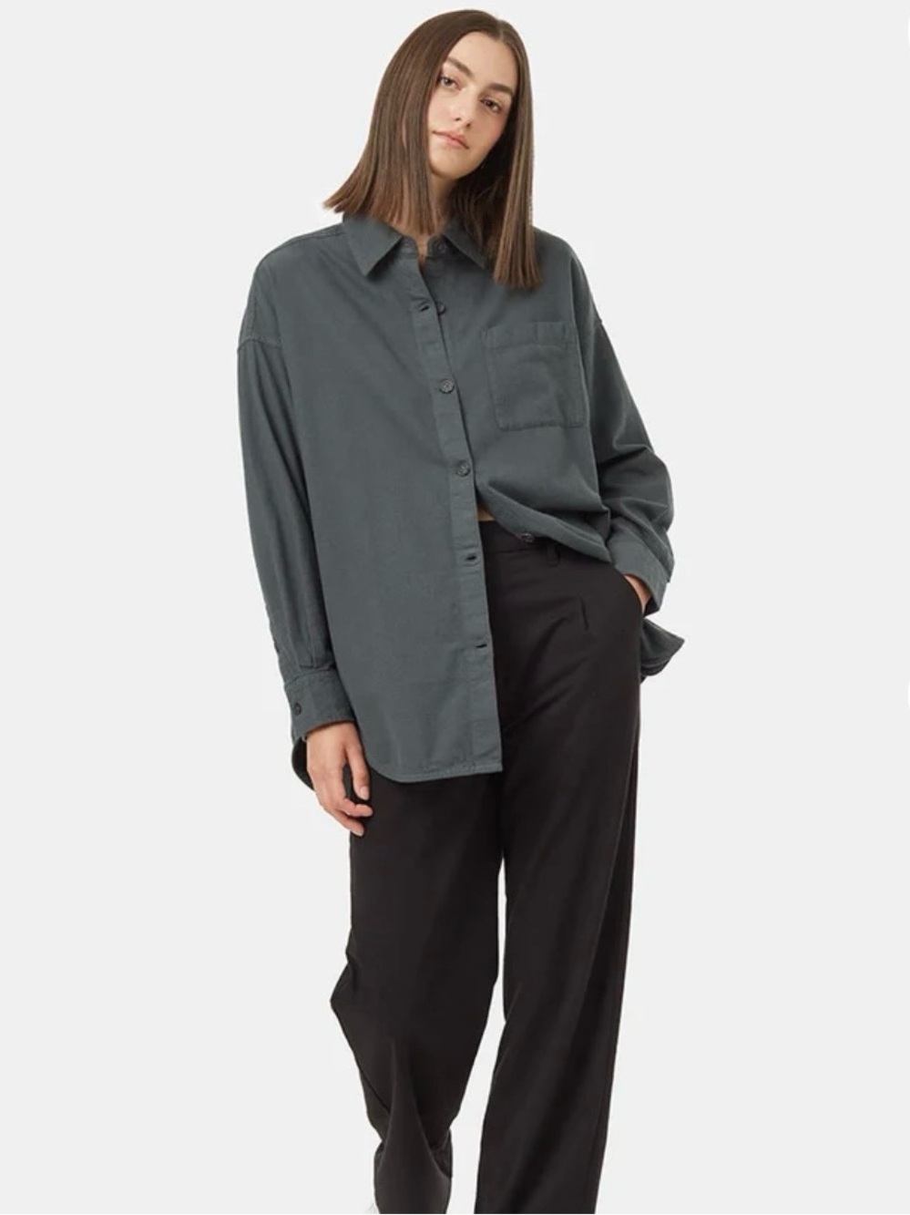 Fernwood Flannel Shirt in urban green